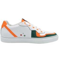 Handmade Sneakers PS Lucca Green and Orange