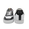 Sneakers artigianali in pelle bianca e nera