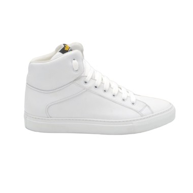 Wysokie Sneakersy męskie PS z białej skóry