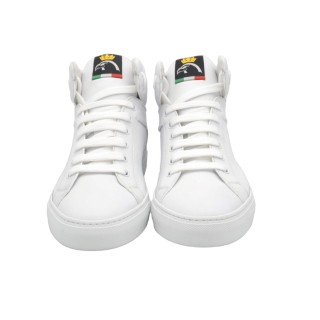 Men's PS High Sneakers in White Leather Men's PS High Sneakers in White Leather