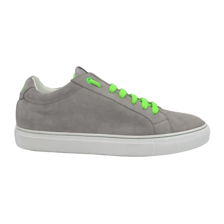Handmade Men's PS Sneakers in gray suede leather Handmade Men's PS Sneakers in gray suede leather
