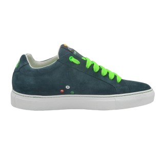 Sneakers PS Artigianali da uomo In Pelle Scamosciata Verde Sneakers PS Artigianali da uomo In Pelle Scamosciata Verde