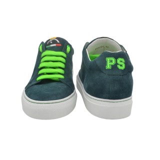 Sneakers PS Artigianali da uomo In Pelle Scamosciata Verde Sneakers PS Artigianali da uomo In Pelle Scamosciata Verde