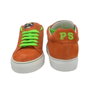 Handmade Men's PS sneakers in orange suede Handmade Men's PS sneakers in orange suede