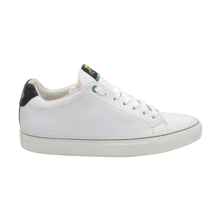 Handmade white leather men's PS sneakers Handmade white leather men's PS sneakers