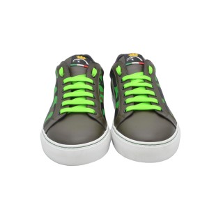 Handmade men's leather camouflage effect PS sneakers Handmade men's leather camouflage effect PS sneakers