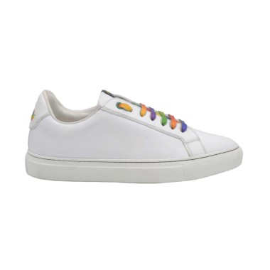 Damskie białe skórzane sneakersy PS