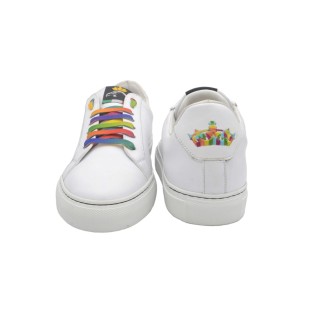 Women's PS white leather handcrafted sneakers Women's PS white leather handcrafted sneakers