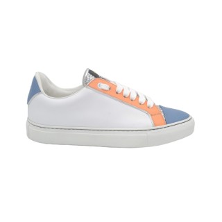 Handmade Sneakers PS Silvia Salmon and Blue