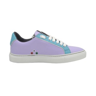 Sneakers Artigianali PS Silvia Viola e celeste Sneakers Artigianali PS Silvia Viola e celeste