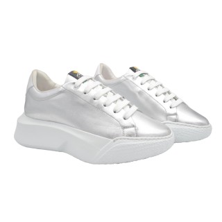 Handmade High Sneakers PS Caterina Silver