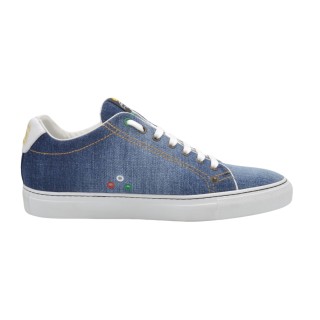 Sneakers PS Artigianali In Denim con finta tasca decorativa Sneakers PS Artigianali In Denim con finta tasca decorativa