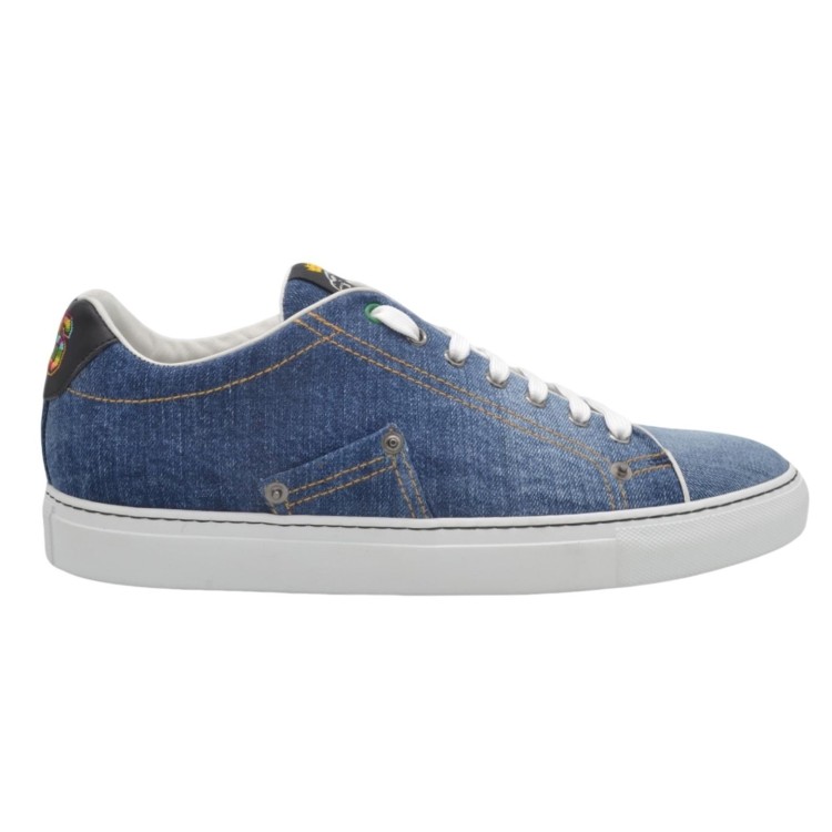 Sneakers PS da uomo Fatte a mano In Denim Sneakers PS da uomo Fatte a mano In Denim