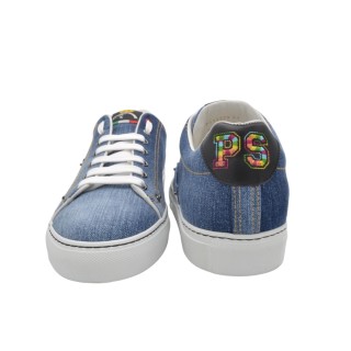 Men's handmade PS sneakers in denim color Men's handmade PS sneakers in denim color