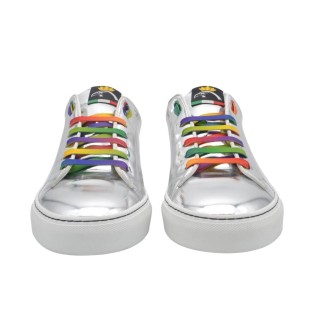 Sneakers PS Artigianali da uomo In pelle Specchiata argento Sneakers PS Artigianali da uomo In pelle Specchiata argento