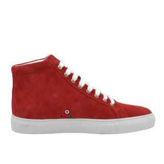 Handmade PS high Sneakers in red suede Handmade PS high Sneakers in red suede