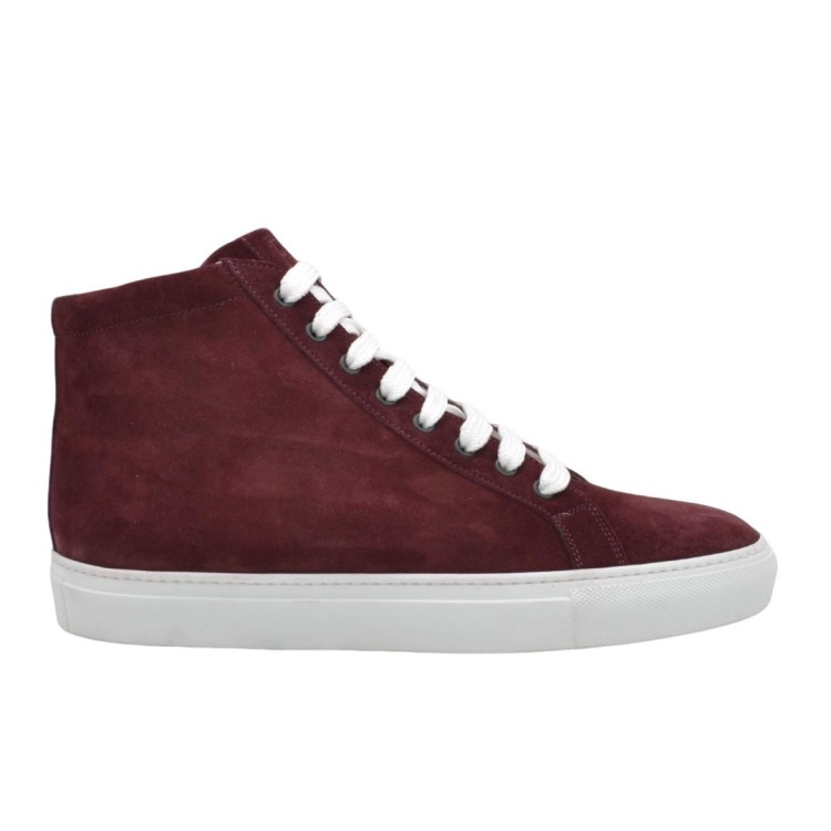 Sneakers alte PS artigianali in pelle Scamosciata Bordò Sneakers alte PS artigianali in pelle Scamosciata Bordò