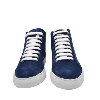 PS High Sneakers Handmade Leather Suede Blue PS High Sneakers Handmade Leather Suede Blue