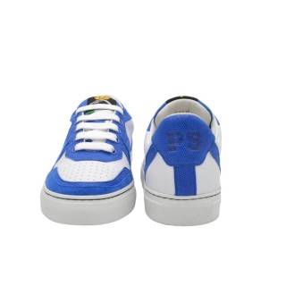 Sneakers da donna PS artigianali bianche e azzurro Sneakers da donna PS artigianali bianche e azzurro