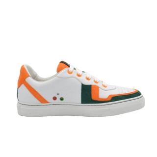 Damskie sneakersy PS wykonane ręcznie ze skóry i giemze Damskie sneakersy PS wykonane ręcznie ze skóry i giemze