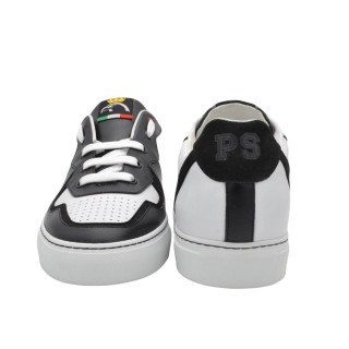 Handcrafted sneakers for Men in black and white leather Handcrafted sneakers for Men in black and white leather