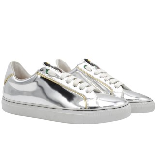 Damskie sneakersy PS ze skóry w kolorze srebrnym lust Damskie sneakersy PS ze skóry w kolorze srebrnym lust