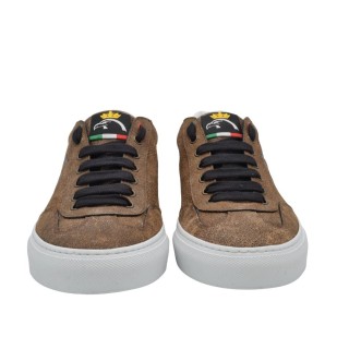Męskie brązowe sneakersy PS w stylu vintage Męskie brązowe sneakersy PS w stylu vintage