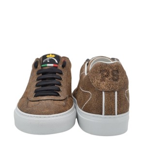 Męskie brązowe sneakersy PS w stylu vintage Męskie brązowe sneakersy PS w stylu vintage