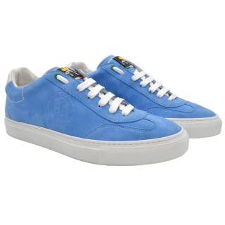 Handmade Light Blue Chamois Sneakers Handmade Light Blue Chamois Sneakers
