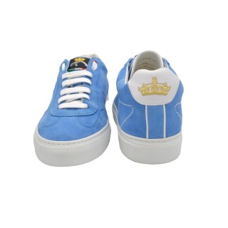 Sneakers PS da uomo Artigianali In Camoscio Azzurro Sneakers PS da uomo Artigianali In Camoscio Azzurro
