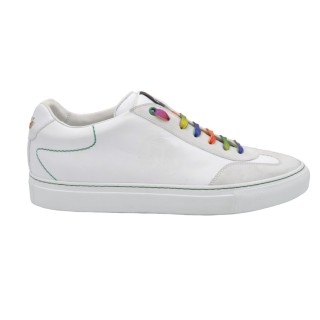 Handmade White Leather Sneakers PS