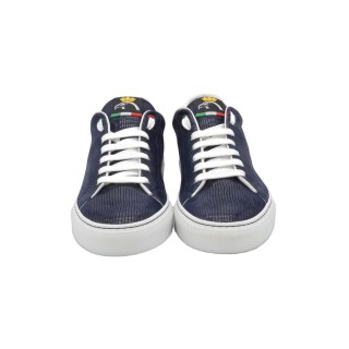Granatowe Sneakers PS z efektem jaszczurki Granatowe Sneakers PS z efektem jaszczurki